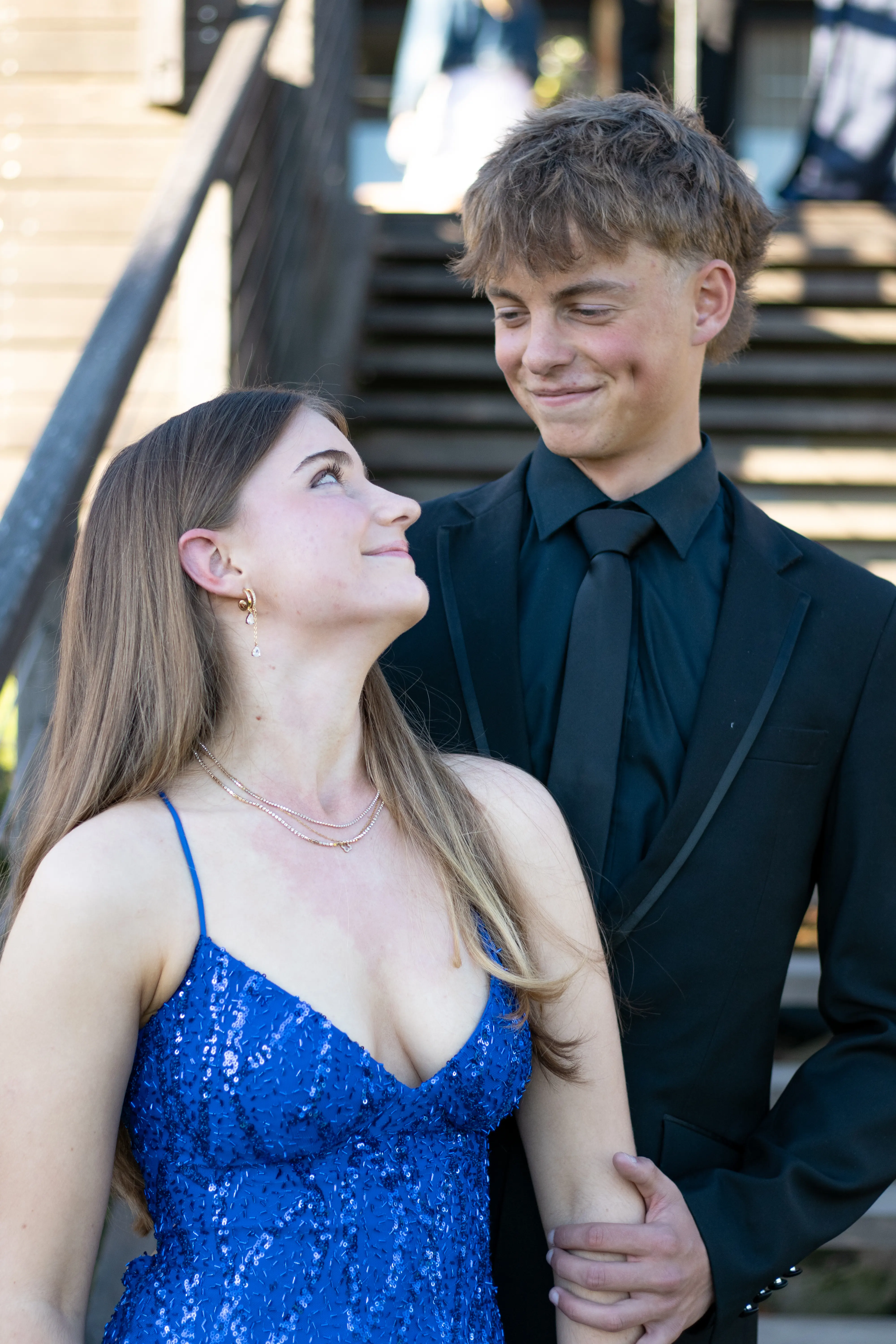 Cooper posing in tailored matric farewell tuxedo